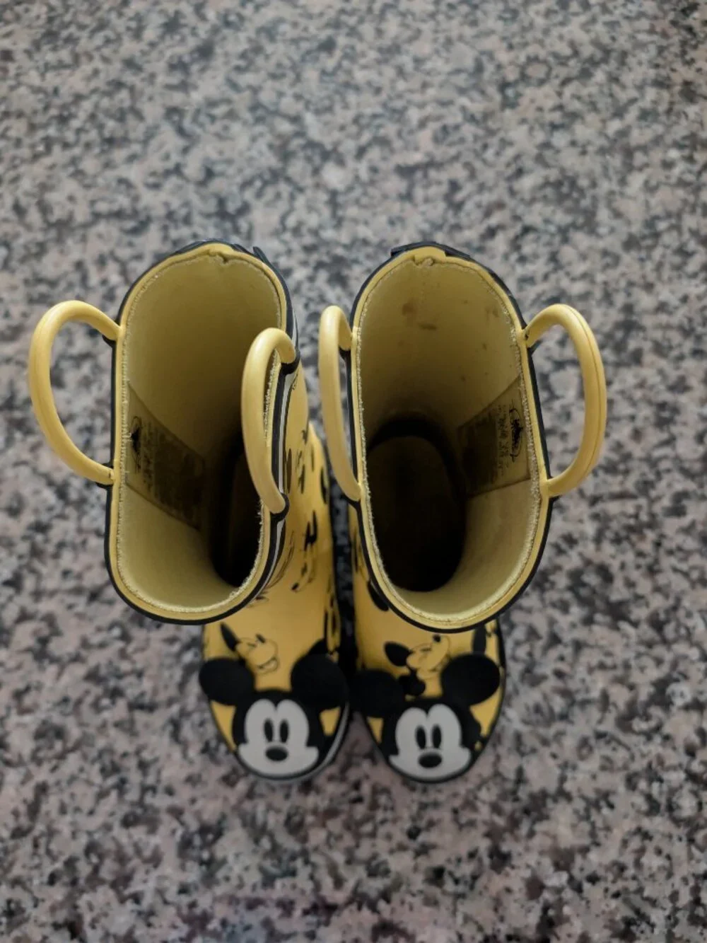 Disney Mickey Mouse Yellow Rain Boots Toddler Size 10